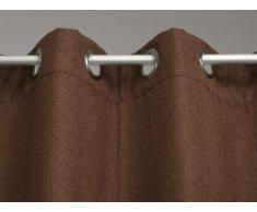 Übergardine Leinenoptik 130x245 Vorhang mit Ösen Gardine extrem blickdicht #272 (braun)