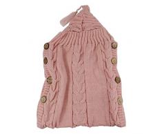 Neugeborene Wickeldecke Strick Schlafsack, Kinderzimmer Häkeldecken Schlafsack Kinderwagen Wrap für 0-12 Monate Baby