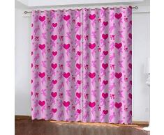 wangcheng1 Liebender Engel 3D Blickdichte Gardinen Verdunkelungsvorhang - Lichtundurchlässige Vorhang mit Ösen für Schlafzimmer Geräuschreduzierung 2er Set 168X229cm(BxH)