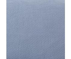 URBANARA Bettwäsche Lousa - 100% Reiner Leinen, Helles Blaugrau mit Stickmuster - 1 Bettbezug 155x220 cm + 1 Kissenbezug 80x80 cm, 2-teiliges Set Leinen-Bettwäsche