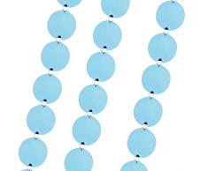 FLAMEER 3X Blau Pailletten Vorhang Girlande Anhänger Fadengardine mit Rund Design für Haus Büro Hotel und Schaufenster - 3cm