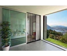 empasa Insektenschutz Lamellenvorhang Doppelschiebetür Türvorhang Polyester 200 x 220 cm