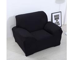 ele ELEOPTION Sofa Überwürfe Sofabezug Stretch elastische Sofahusse Sofa Abdeckung in Verschiedene Größe und Farbe Herstellergröße 95-140cm (Schwarz, 1 Sitzer für Sofalänge 90-130cm)
