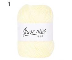 dljztrade Strick Wollgarn Weiche, Langlebige, Reine Farbe, Babykleidung, Schal, Hut, Häkeldecke, Handschuhe, Pullover, Gewebtes DIY-Material 1#