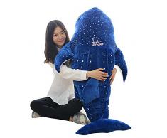 Bonways 75 cm großes, süßes, superweiches Plüschkissen, gefüllt, Wal, Hai, Delphin, für Kinder oder als Geschenk für einen lieben Menschen.