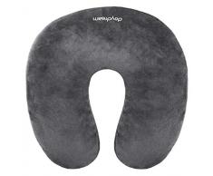 daydream Nackenkissen mit Mikroperlen - optimal als Nackenhörnchen im Alltag oder auf Reisen (N-5003), grau