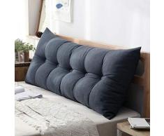 Lendenkissen bettkissen wedge pillow Kopfteil Kissen Bett Kopfteile Kopfbrett Kissen Haus Leinen Rückenlehne Waschbar Sofa Soft Case Leicht zu Reinigen, 8 Farben (80 * 60 cm, 100 * 60 cm, 120 * 60 cm)
