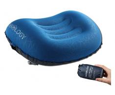 Trekology Aluft 2.0 Ultralight aufblasbares Reise Camping Kissen, komprimierbar, kompakt, aufblasbar, Komfortables, ergonomisches Kissen für Nacken & Lumbalstütze