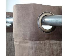 Garance 100% Leinen Vorhang 140 x 250 monbeaurideau â Mokka