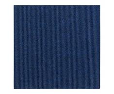 andiamo Teppichfliesen selbstklebend Teppichboden Bodenbelag Fliese à 50x50cm, Farbe:Blau, Größe:4 m²