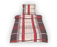 Superbetten-321 2 teilige, 4-Jahreszeiten Microfaser-Bettwäsche Weinrot-Line, 135x200 cm, OVP