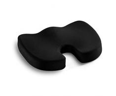 De.Zev Sitzkissen,Premium Orthopädisches Sitzkissen für Büro und Auto inkl,Memory Foam Stuhlkissen zur Steißbein,schwarz，Ergonomisch Druckentlastend,schwarz