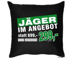 lustiges bedrucktes Fun Sofa Kissen: Jäger im Angebot - Geburtstag Geschenk Dekokissen Couchkissen Sofakissen Weihnachten Ostern