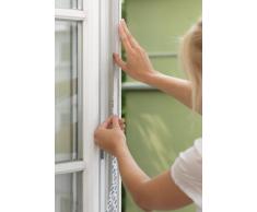 tesa Fliegengitter für Fenster, beste tesa Qualität, anthrazit, durchsichtig, 1,7m x 1,8m