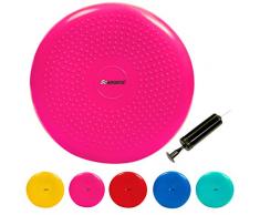 ScSPORTS Ballsitzkissen mit Pumpe, Rückentraining & Koordinationstraining, Balancekissen für Pilates, Ø 34 cm (pink)