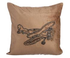 Beige Kissenbezüge 40 x 40 cm, Samt Kissenbezug, handgemachte Dekokissenbezug Perle Beige - Bon Voyage