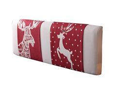 MILAYA JI Bin Shop® Weihnachtskissen Leinen Doppelt Weich Packung Bettkissen Kein Bett Rückenkissen Lendenkissen Waschbar (Farbe : with Bed Head, größe : 180x58x10cm)