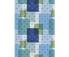 Syntex Weichschaummatte Bodenbelag Aquamatte Badvorleger Antirutschmatte Saunamatte Poolmatte Breite 65 cm länge frei wählbar Design quadrate (quadrate/grün-blau, 350)