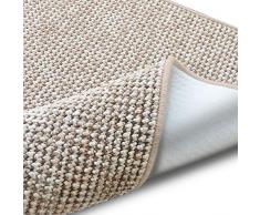 casa pura Teppich Grandeur | pflegeleichtes Bouclé | viele Größen | für Flur, Wohnzimmer, Esszimmer, Küche, Schlafzimmer, Büro | gekettelt (Sand - 160x230 cm)