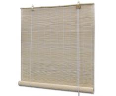 vidaXL Bambusrollo Natur 80x160 cm Holzrollo Jalousie Faltrollo Fensterrollo