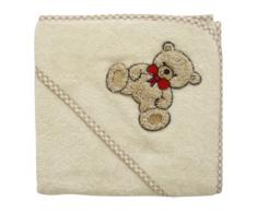 WÖRNER Kapuzen-Badetuch 80x80cm Baby-Badetuch, natur