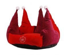 Ice con Kissen Für Haustiere, Herbst Und Winter in Kronenform Sowie Samtiges, Warmes Weihnachtskissen Für Katzen Und Hunde, Geeignet Für Kleine Und Mittlere Katzen Und Hunde