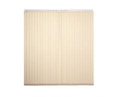 Ventanara Lamellenvorhang Beige raumverdunkelnd 100% Komplettset Vertikaljalousie 89mm inklusive Montagematerial 125 x 250 cm