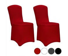 Deuba Stuhlhussen Stretch 2er Set Dehnbar Bordeaux Rot Weihnachten Hochzeiten Events Universal Husse Stuhlbezug Stuhlüberzug