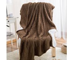 MZMZ-composite Freizeitaktivitäten Decke Kaschmir-decke Cashmere gestrickt twist Schlafsofa Decke Geschenk,6.120 x 180cm
