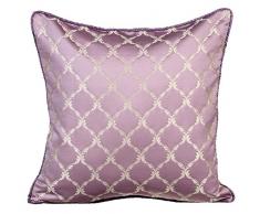 The HomeCentric Lila Kissenbezüge 50 x 50 cm, Samt Kissenbezug, Handgemachte Dekokissenbezug Pflaume - Plum Rose Bush