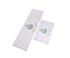 Küchenmatte wasserdicht und Oilproof Haushalt Teppich PVC Leder Anti-Rutsch-Matte für lange Streifen Schlafzimmer Schlafmatte,45X75+45X150cm