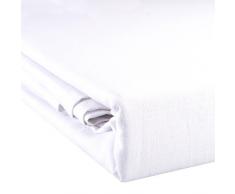 aqua-textil XXL Bettlaken Noblesse ohne Gummizug 2 Größen wählbar 100% Baumwolle Linon Leichte Sommer-Bettdecke 240 x 290 cm weiß 1000636