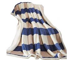 GTJF Bedding Lamb Kaschmir Decke Warme Decken - PlüSch Bett Werfen FüR Sofa, Weich GemüTlich, 100x120cm / 150x200cm,Square,150 * 200cm