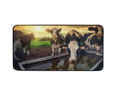 Vipsa Kuh-Teppich, rechteckig, Polyester, rutschfest, 99 x 51 cm