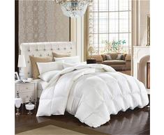 LMXJB FüLlstoff 90% WeißE Ente Bettdecke TröSter Mit 120S Super Weich GekäMmte Baumwolle Gesteppt Bettbezug Zum Winter Warm Haustextilien Decke BettwäSche KöNig KöNigin GrößE,White,king/220X240cm