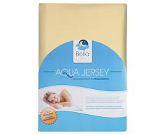 Bella Luna® Aquajersey Spannbetttuch für Wasserbetten, Boxspringbetten und Übergrößen, 180 - 200 x 200 - 220 cm, pastellgelb/vanille