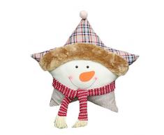 BIGBOBA Weihnachten Überwurf Kissen Kissen Creative Neues Jahr Geschenk Cute Creative Santa Claus Kissen für Xmas Party SHOPWindow Home Sofa Dekoration, Vliesstoff, Snowman shape, 42.5*29.5cm