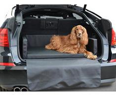 Autoschondecke - Kofferraum Schutzdecke - Auto - Hundebett in Schwarz Kunstleder