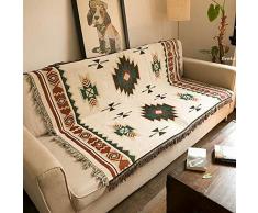 Unbekannt AGBFJY Multifunktions gestrickte Sofa Decke geometrische Muster Decke Wohnzimmer Schlafzimmer Teppich weichen Teppich Tagesdecke Tischdecke Wandteppich