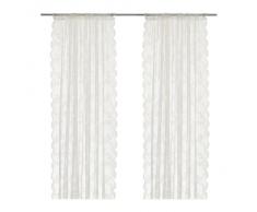 IKEA Gardinen-Set ALVINE SPETS - ZWEI weiße Gardinenschals