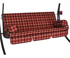 Angerer Trend Schaukelauflage 3-Sitzig Design Rio, bordeaux, 178 x 56 x 56 cm, 2022/052