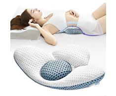 ACTNOW Lendenkissen Orthopädisches Lendenwirbelsäule Schlafunterstützung Lordosenstütze Bett Kissen für Ischias Schwangerschaft Hüfte- oder Beinschmerzen