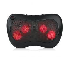 Hangsun Massagekissen mit Wärmefunktion MG100 Massagegeräte Rücken Schulter Nacken Wärme Shiatsu Infrarot mit 4 Rotierenden Massageköpfen und Fahrzeugladegerät
