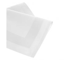 6 weiße Stoffservietten mit Atlaskante 50x50cm