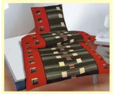 DRULINE Red Square Bettwäschegarnitur 2 TLG 155x200 cm Bettbezug Mikrofaser Mikcrofaser