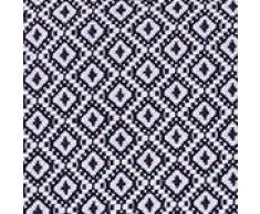 URBANARA Baumwolldecke “Mondego“ – 100% reine Baumwolle, Diamantmuster – Decke, Überwurf, Tagesdecke, Sofadecke, Bettüberwurf, Sofaüberwurf, Plaid, Stola, Kuscheldecke, Fleecedecke (140 x 200 cm, Dunkelblau)