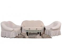 My Palace Stretch Sofabezüge 1er + 2er + 3er in weiß Weiss (Stretchhusse, Sofa-Husse, Sofabezug) / Sofabezug IKEA/sofabezuege 3 2 1 / sofabezug groß/Garnituren Cover