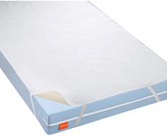 sleepling 191168 wasserundurchlässige Molton Matratzenauflage Inkontinenzauflage mit atmungsaktiver Beschichtung, 95 Grad kochfest, Made in Germany 60 x 120 cm bis 70 x 140 cm, weiß