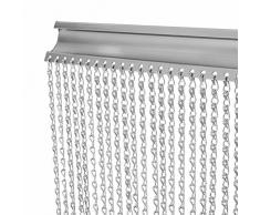 worldhero Tür Vorhang Aluminium Kette Vorhang 213,4 x 88,9 cm Perlen Vorhang Fly Pest Insekt Tür Bildschirm Vorhang Kontrolle 84x35 Inch (214x89 cm)