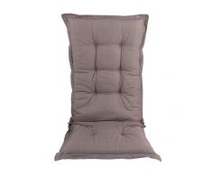 BigDean Hochlehner Auflage 120 cm Taupe - Sitz-auflieger für Gartenmöbel - Auflage für Gartenstuhl - Polsterauflage - Sitzauflage Sitzkissen Stuhlauflage